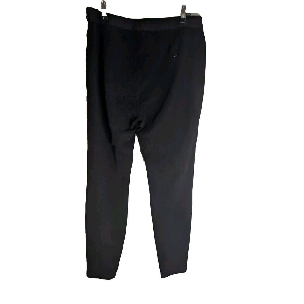 Eileen Fisher Women's Mid Rise Ribbed Legging Pull On Pants Black Size Med 31x30